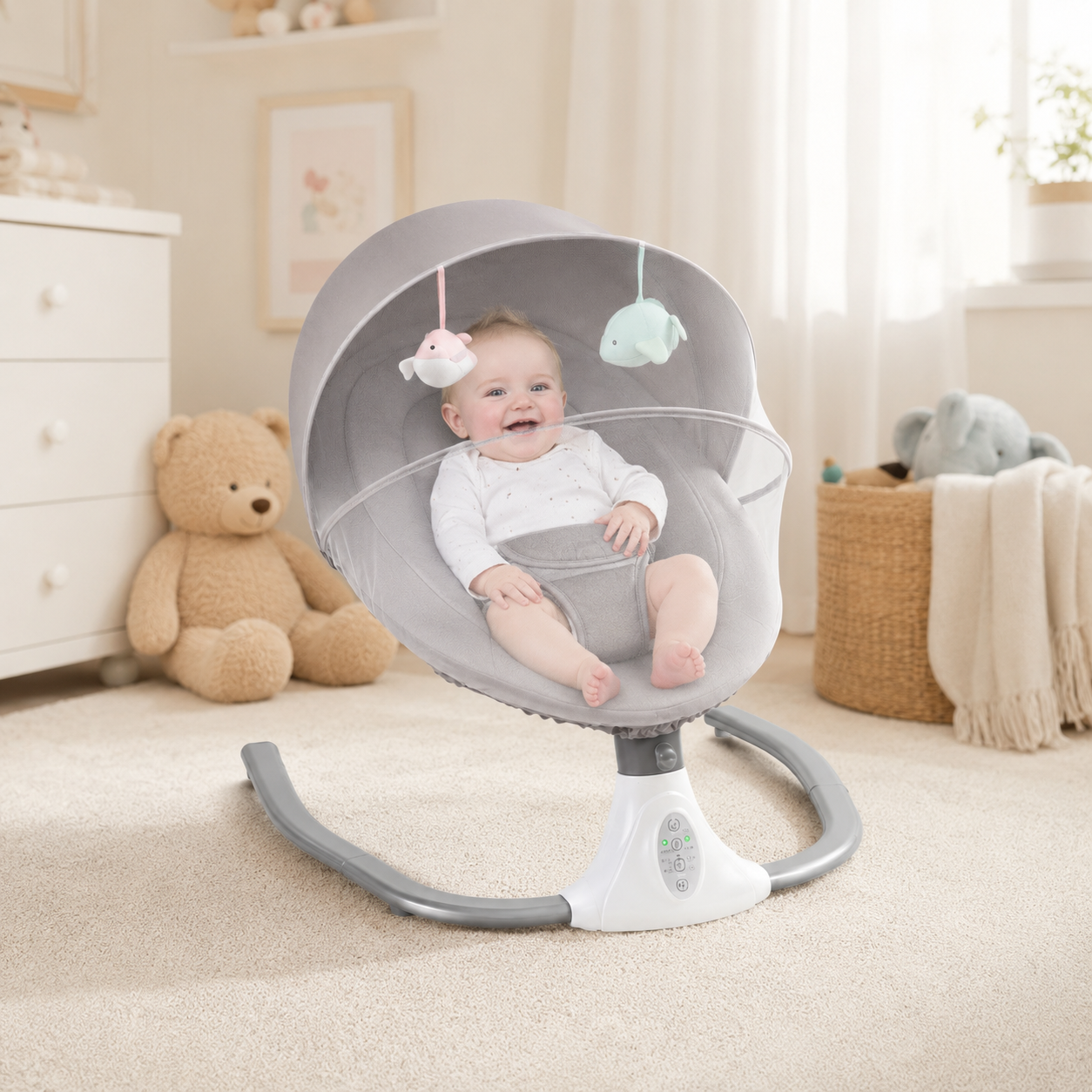 Lunara – Elektrische Babywippe mit Musik