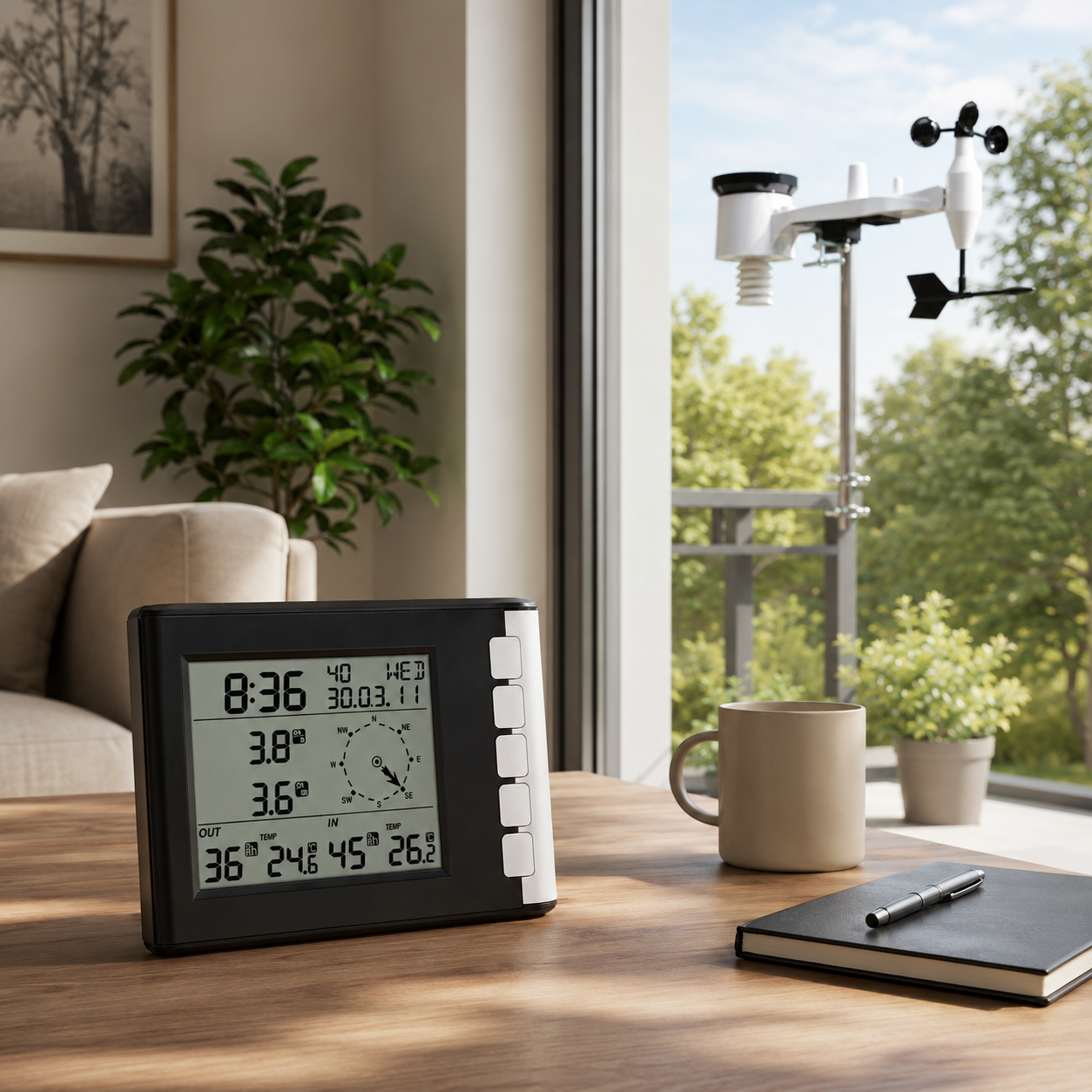Meteora – Funk-Wetterstation mit Wind- & Regenmesser